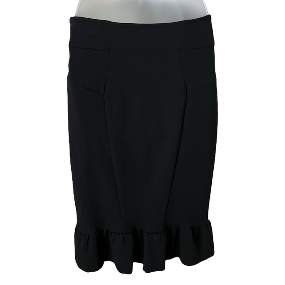 Diane Von Furstenberg DVF Size 6 Linette Black Trumpet High Waist Stretch Skirt - Picture 4 of 6